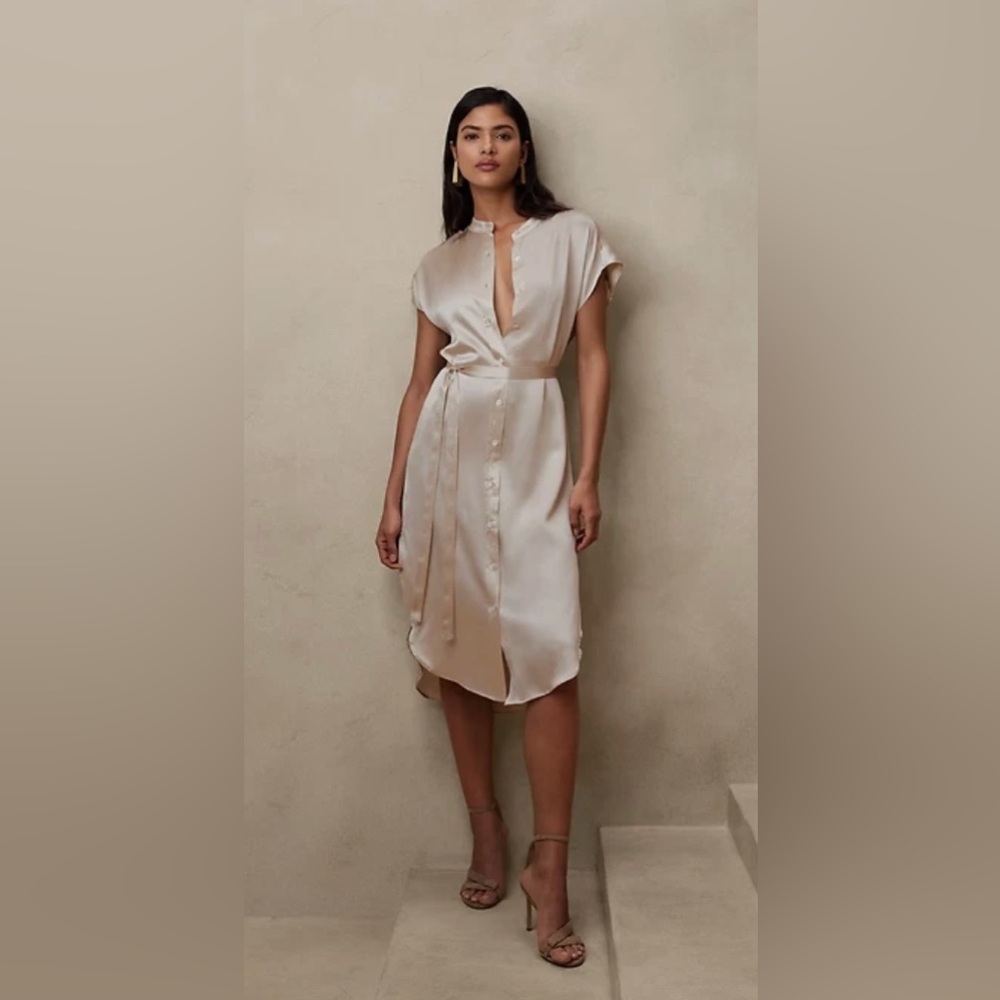 Banana Republic Serenade Silk Midi Dress